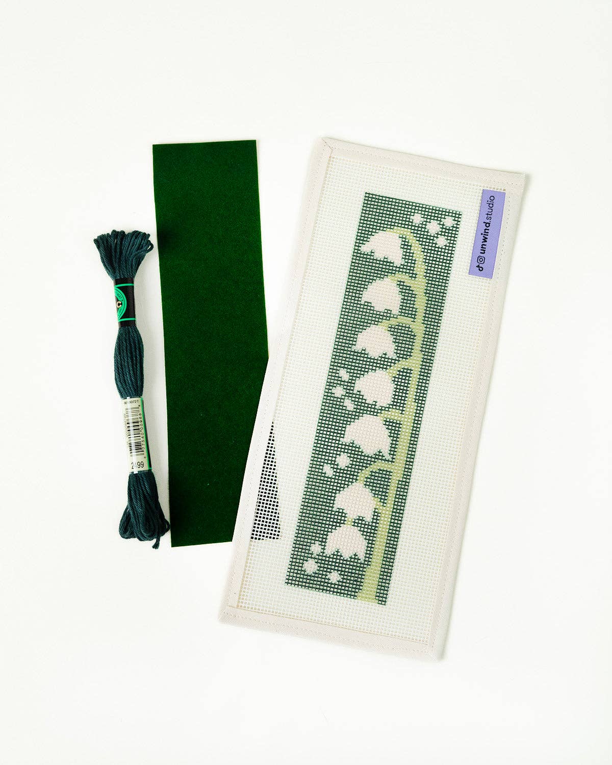 Lily of the Valley Needlepoint Bookmark Kit