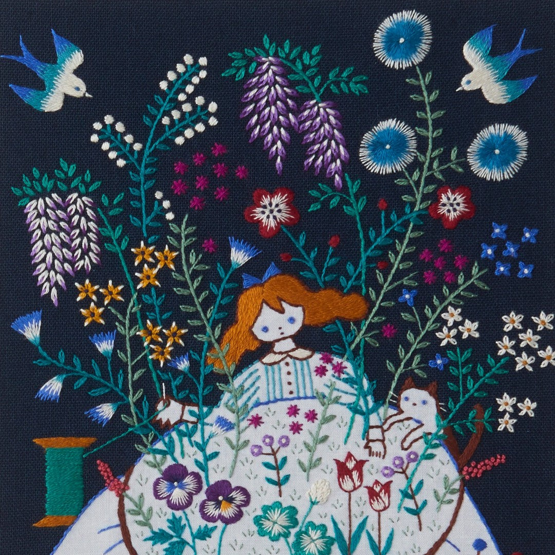 My Story With Flowers Hand Embroidery Kit - Large Frame