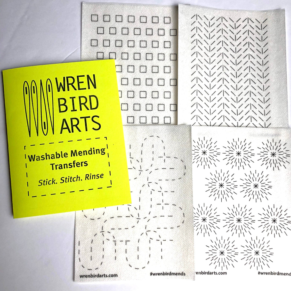 Stick & Stitch Mending Patch - Yellow (Set #3)-Stitched Modern