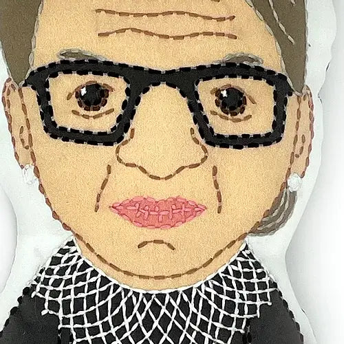 Ruth Bader Ginsberg Stuffie Hand Embroidery Kit-Stitched Modern