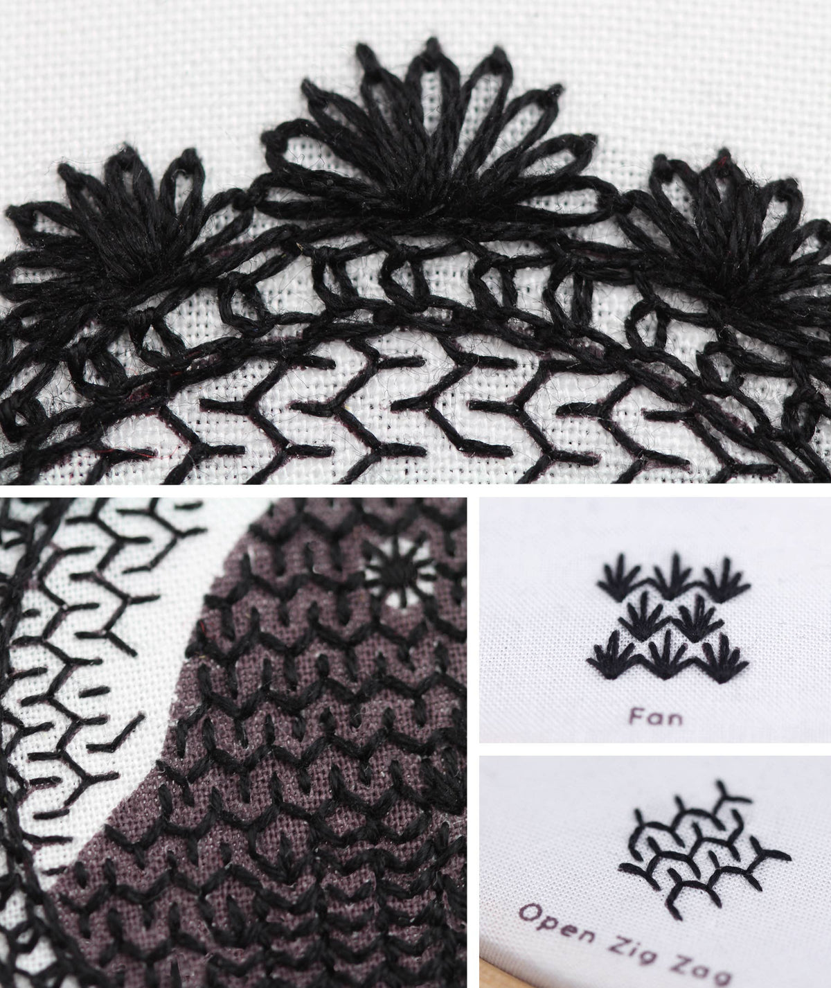 Hand Embroidery Stitch Sampler - Crow-Stitched Modern