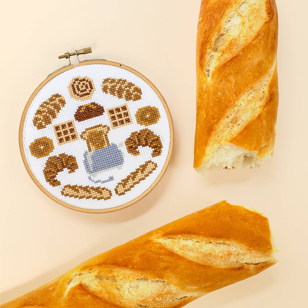 Bread Head Cross Stitch Kit-Stitched Modern