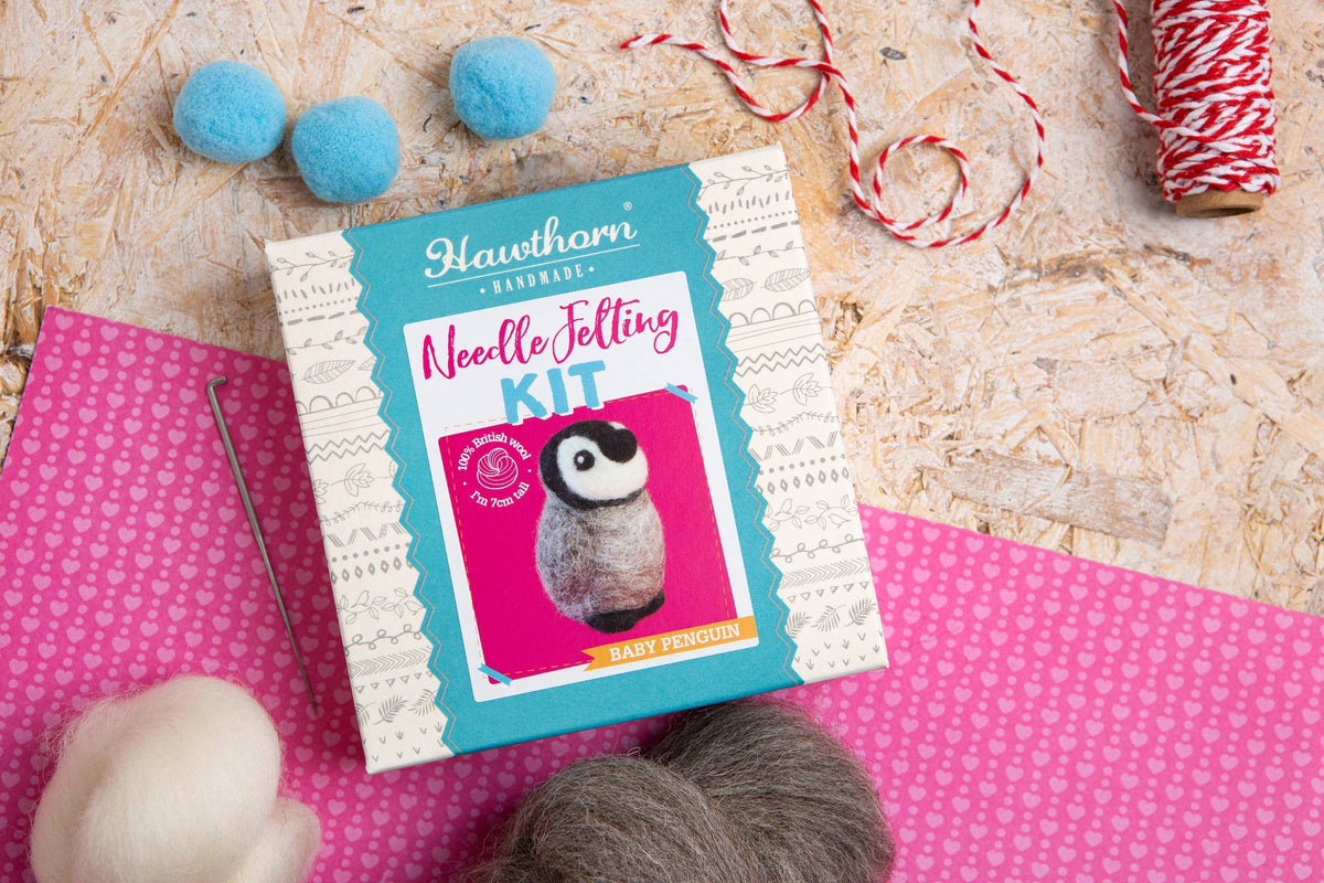 Baby Penguin Mini Needle Felting Kit