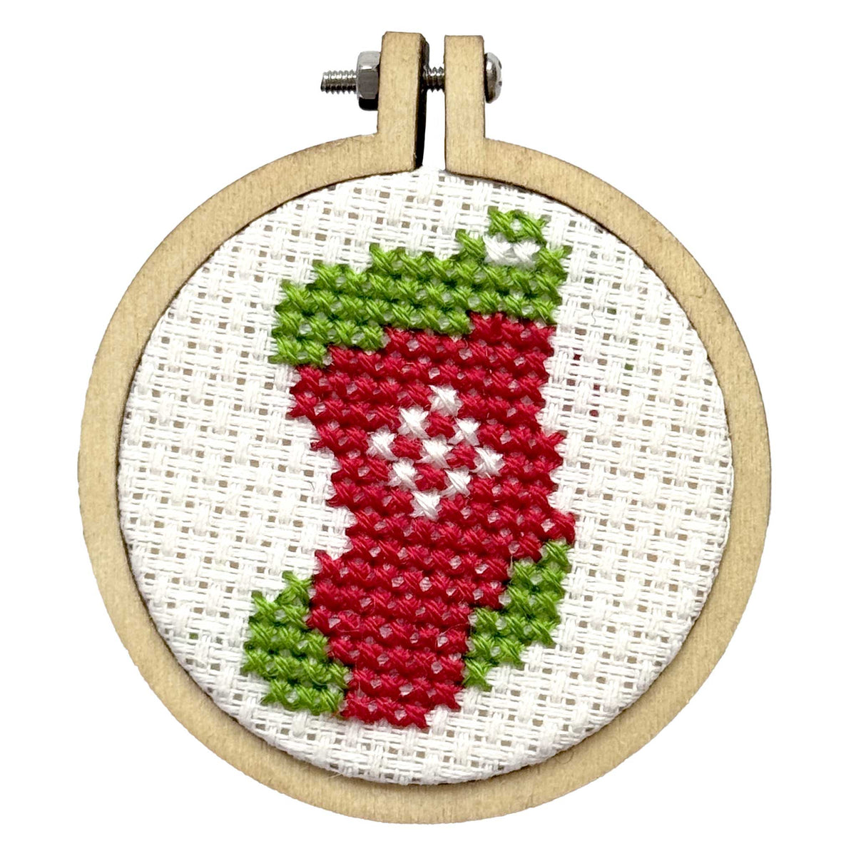 Mini Matchbox Cross Stitch Kit - Christmas Stocking