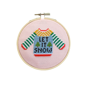 Let It Snow Sweater Cross Stitch Kit