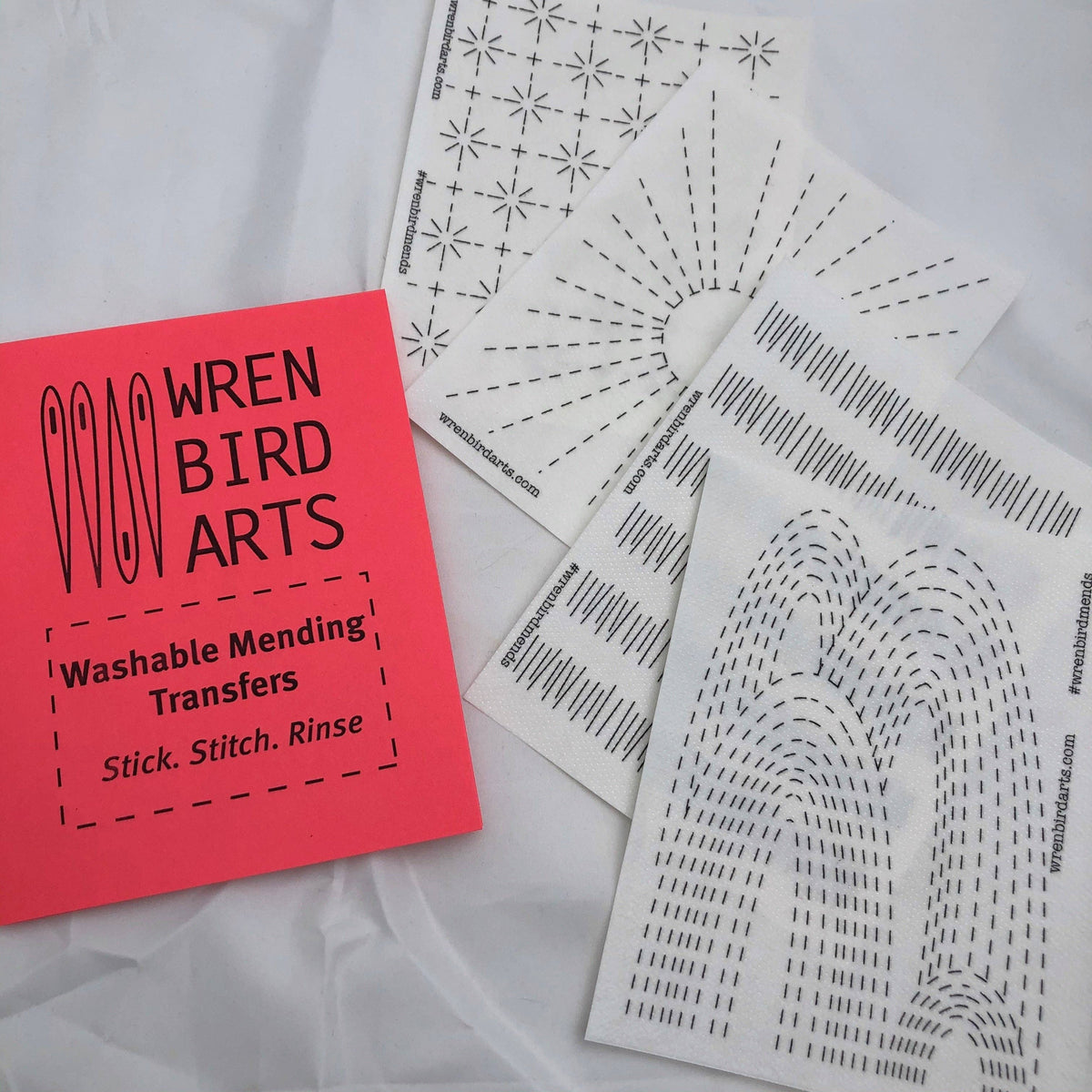 Stick & Stitch Mending Patch - Red (Set #2)-Stitched Modern