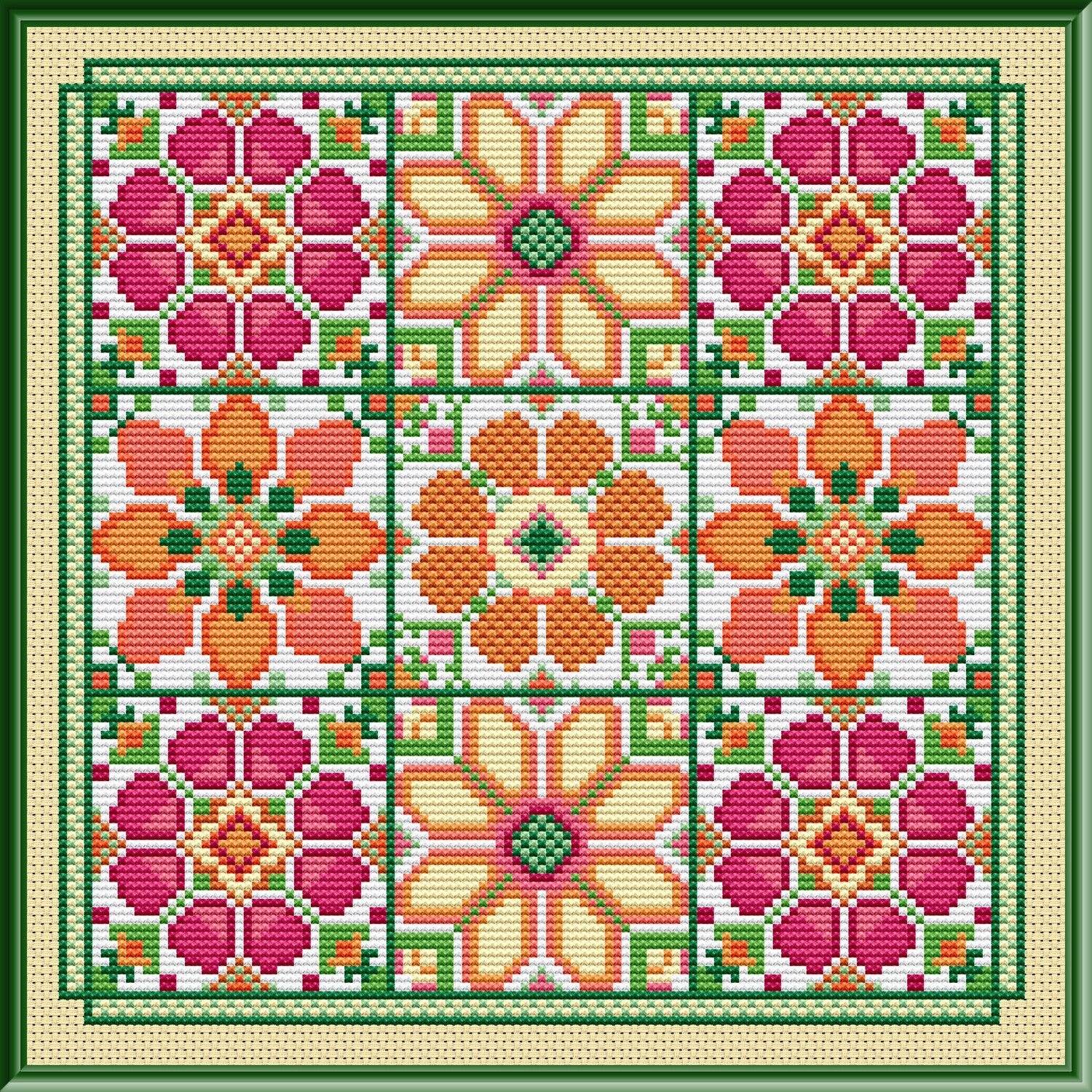 Marigold Mornings Cross Stitch Pattern