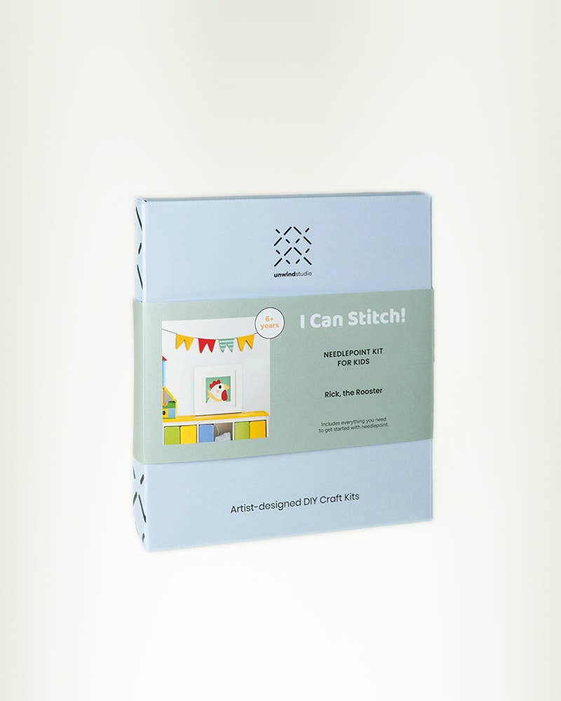 Needlepoint Kit for Kids - Catie, the Cat-Stitched Modern