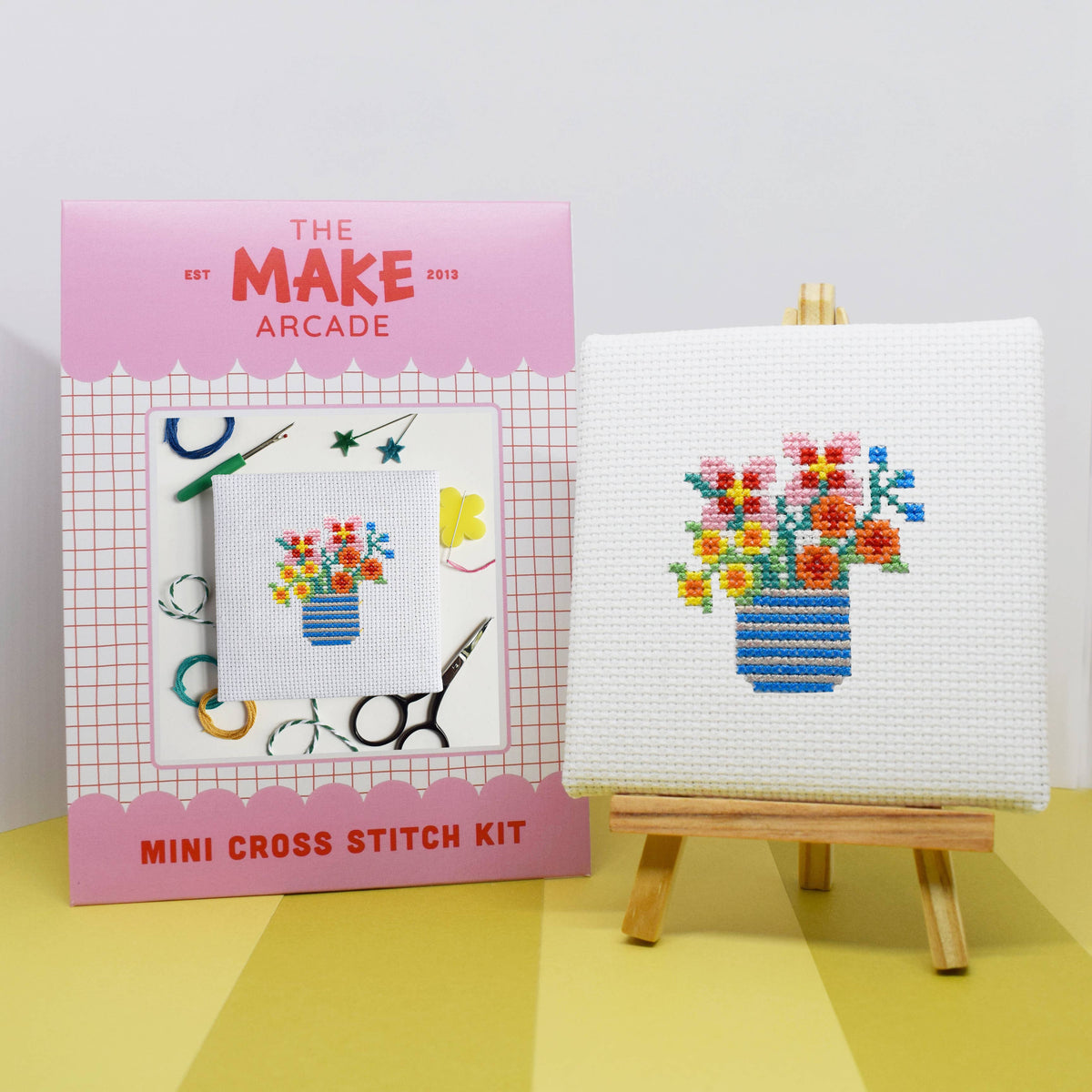 Wildflowers Mini Cross Stitch Kit-Stitched Modern