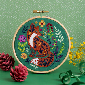 Folk Fox Mini Hand Embroidery Kit