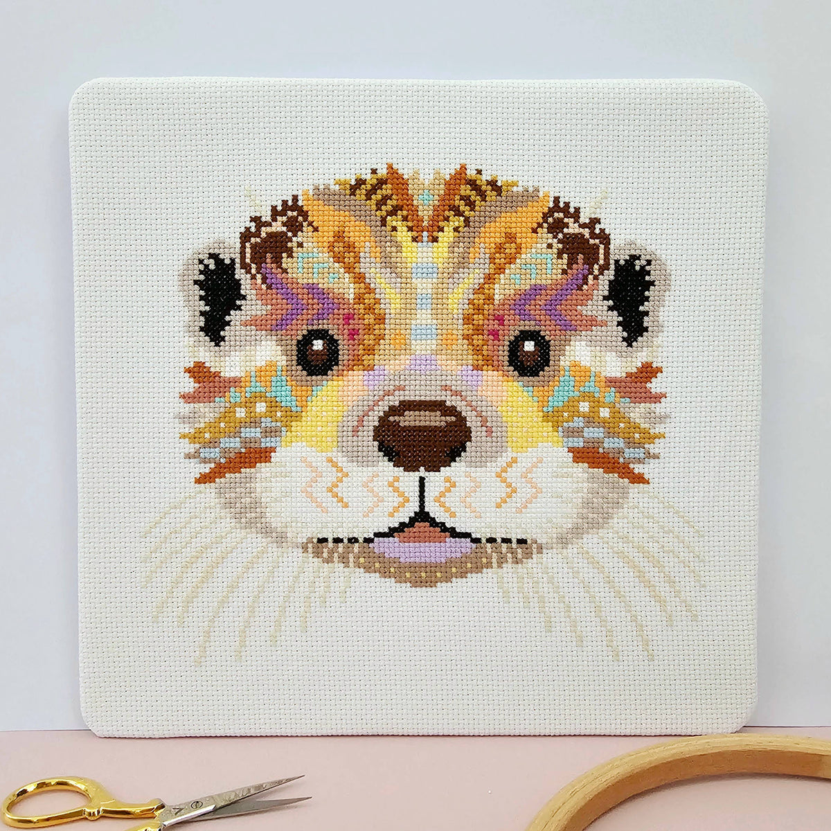 Mandala Otter Cross Stitch Kit