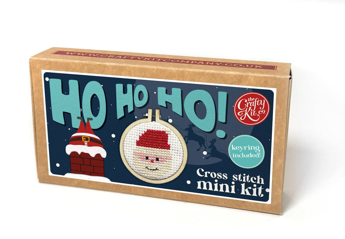 Mini Matchbox Cross Stitch Kit - Santa