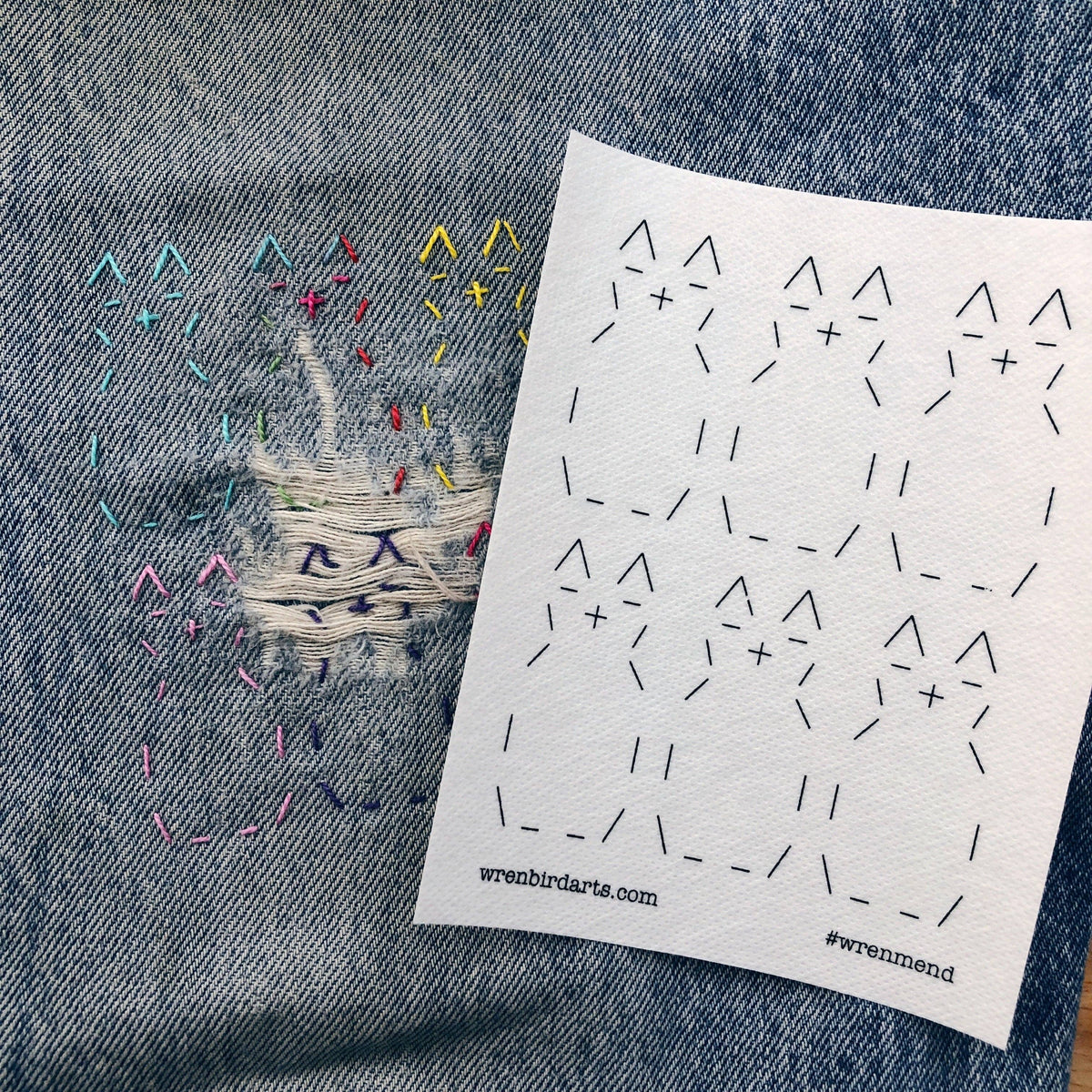 Stick & Stitch Mending Patch - Pink Cat (Set #6)