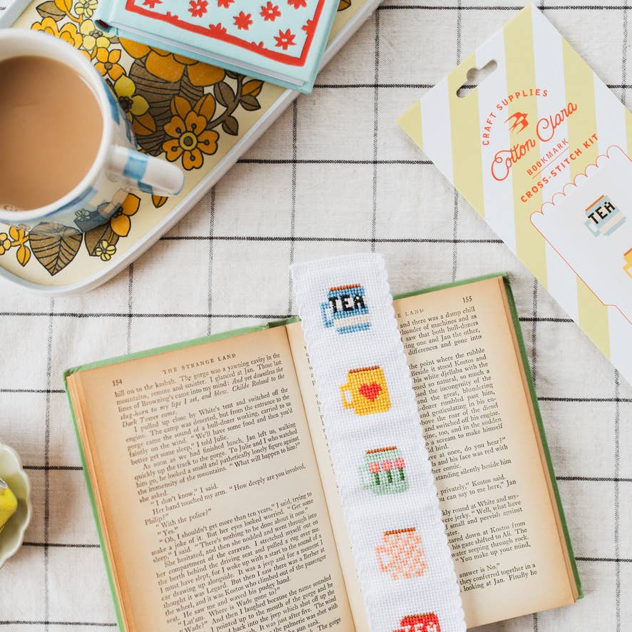 Cross Stitch Bookmark Kit - Tea Mugs