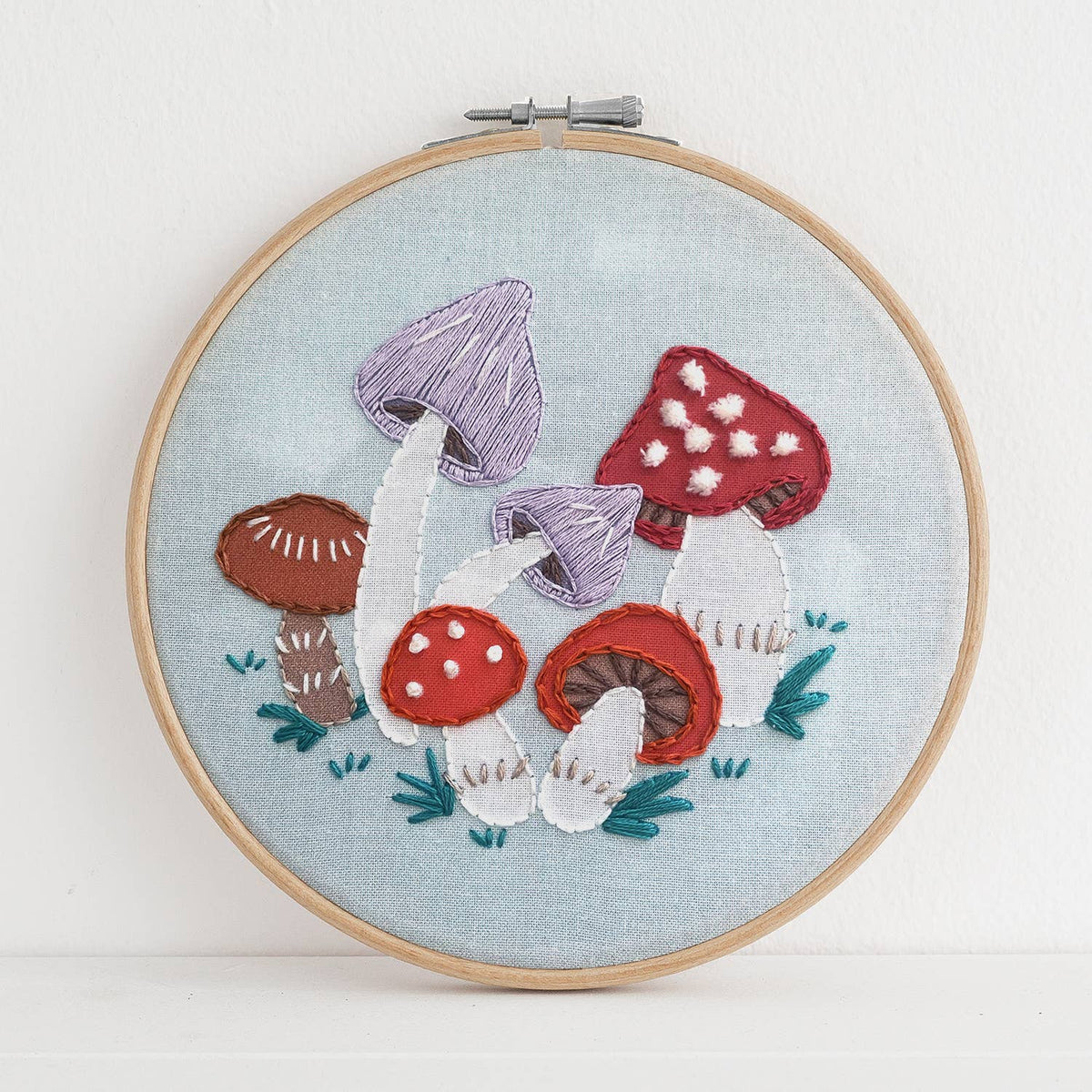 Mushrooms Hand Embroidery Kit