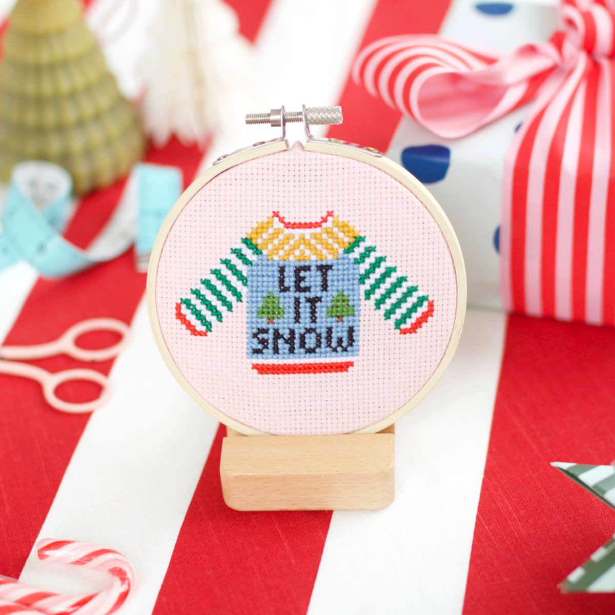 Let It Snow Sweater Cross Stitch Kit