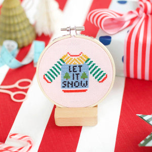 Let It Snow Sweater Cross Stitch Kit