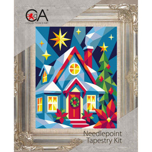 Snowy Cottage Needlepoint Kit