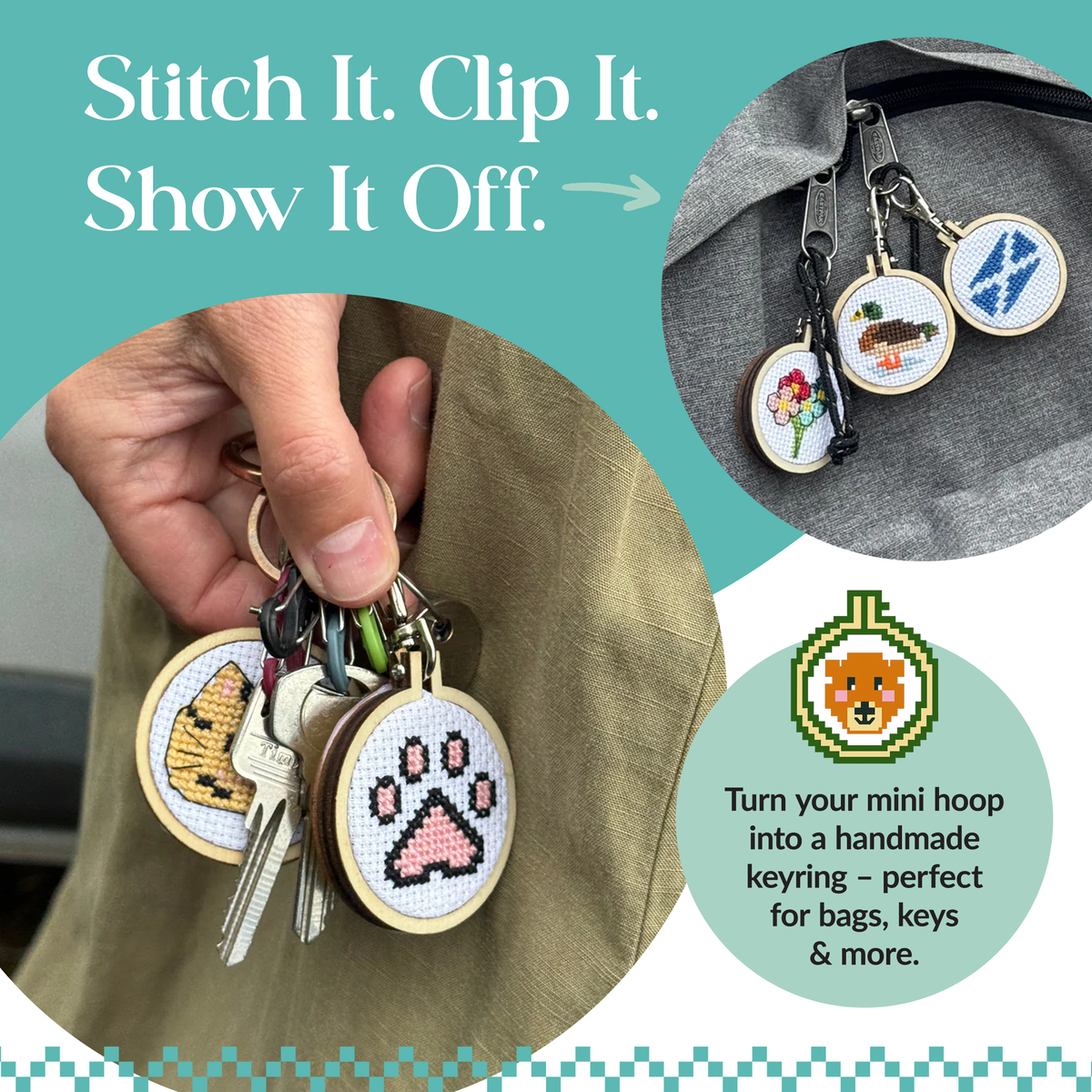 Mini Matchbox Cross Stitch Kit - How Are You Feline-Stitched Modern