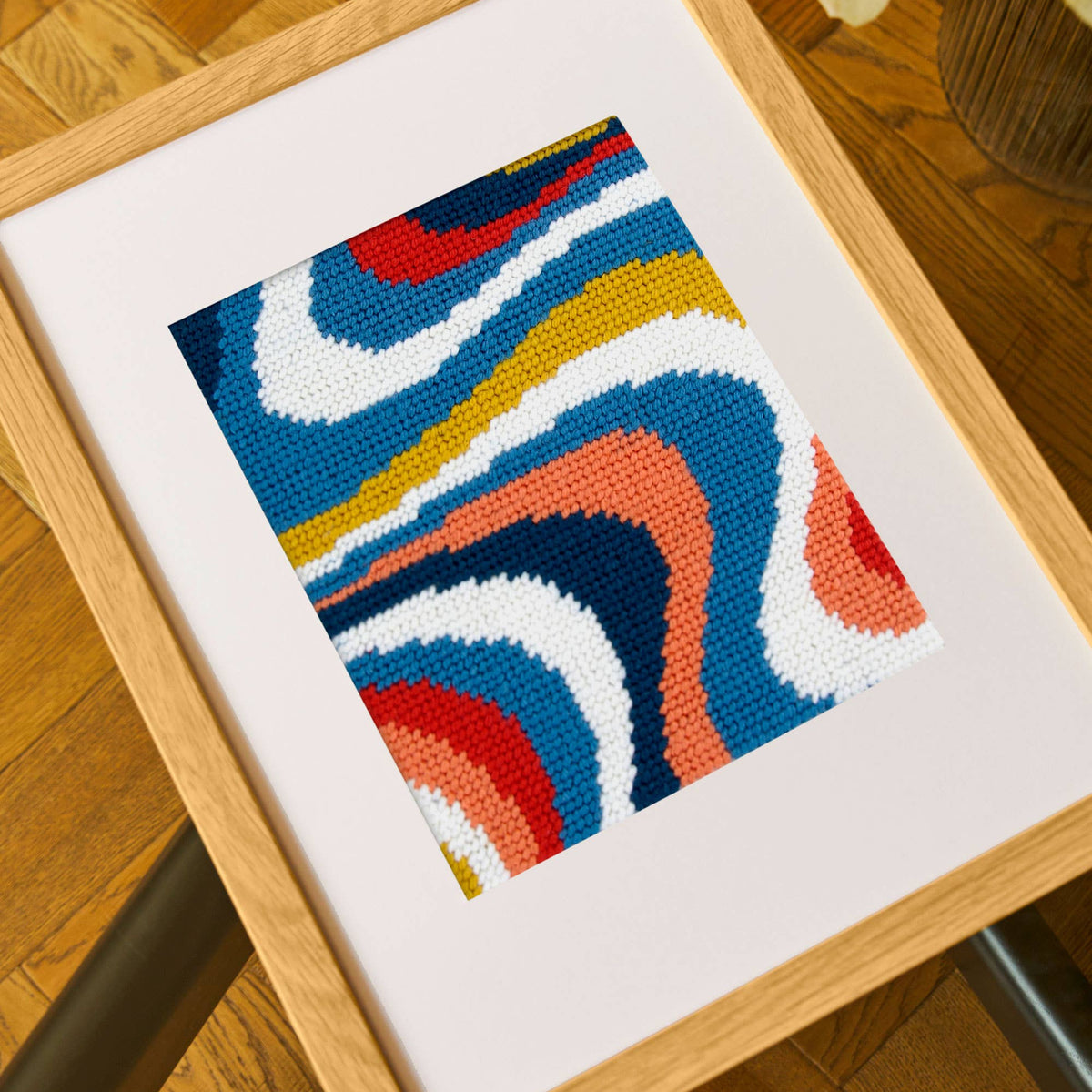 Wave Needlepoint Tapestry Kit-Stitched Modern
