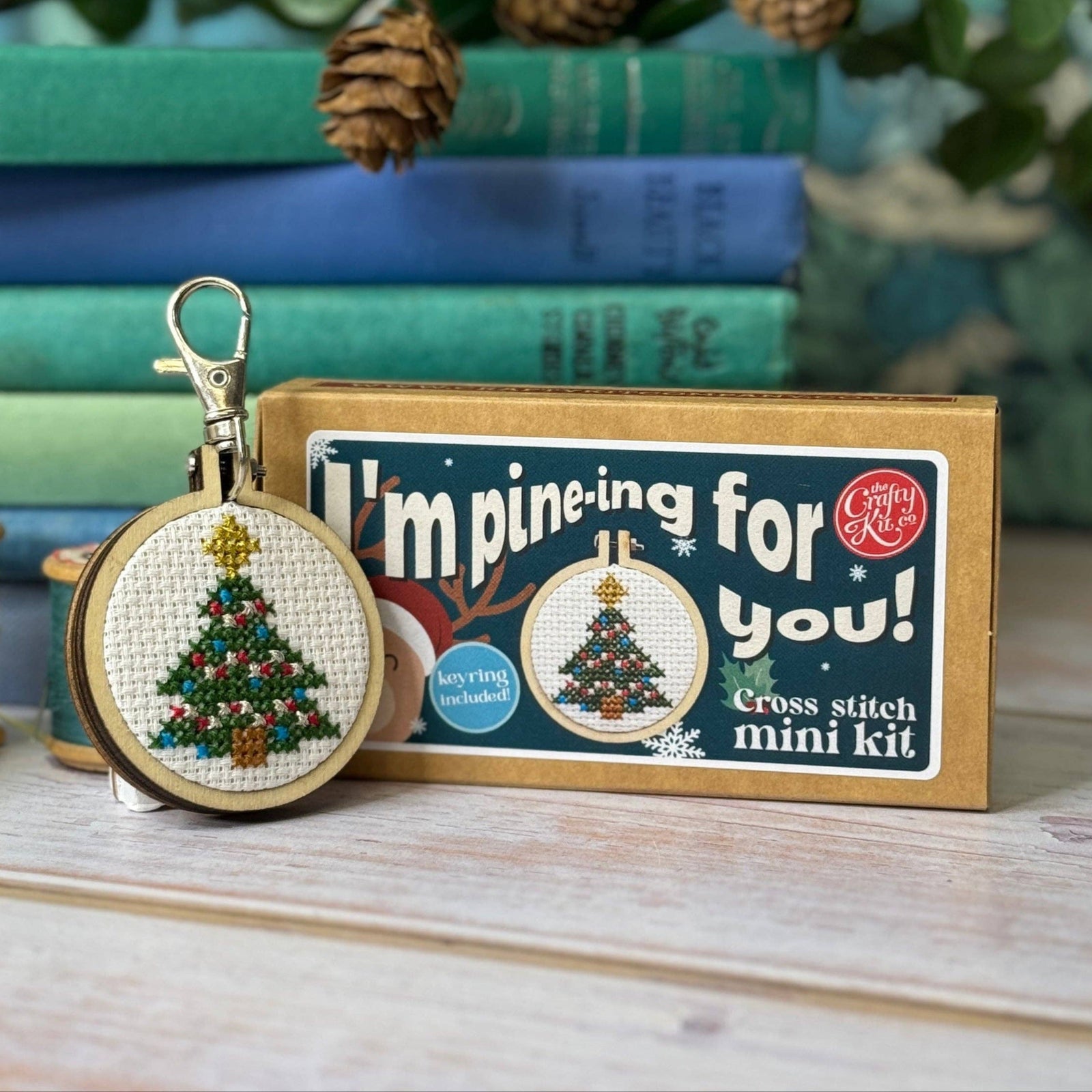 Mini Matchbox Cross Stitch Kit - Christmas Tree