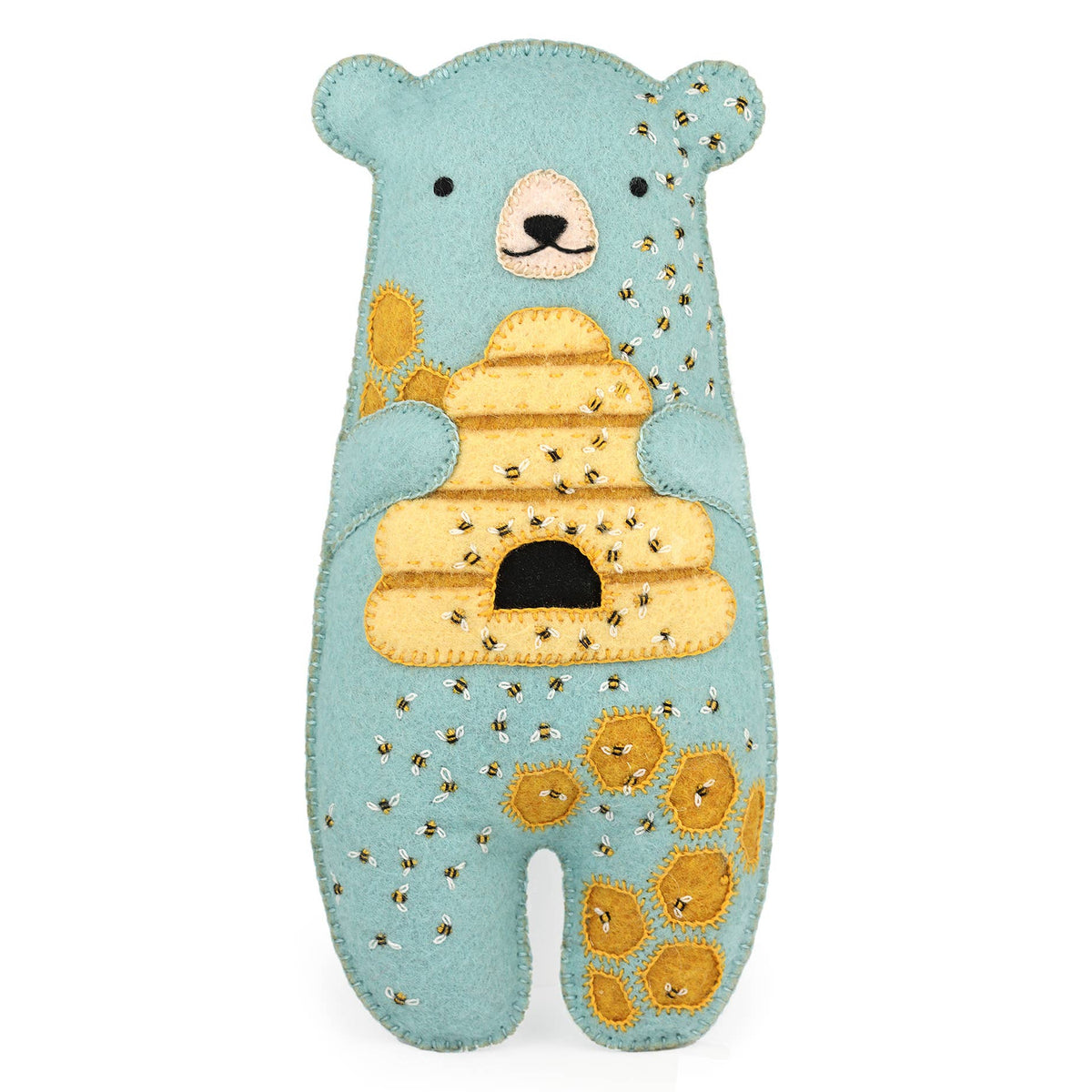 Hand Embroidered Felt Doll Kit - Honeybear