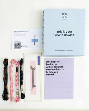 The Wi(e)nner Needlepoint Key Fob Kit
