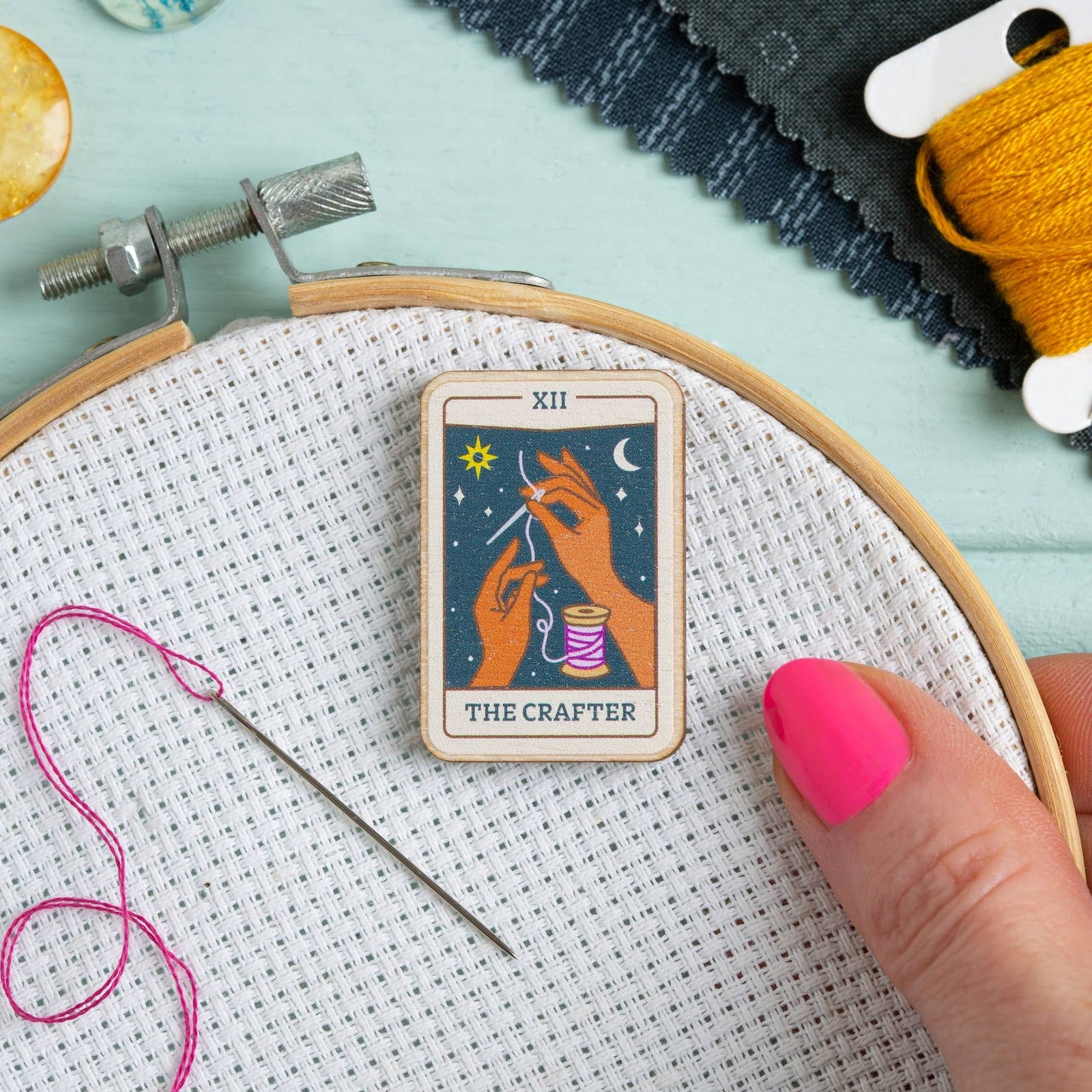 The Crafter Tarot Card Needle Minder