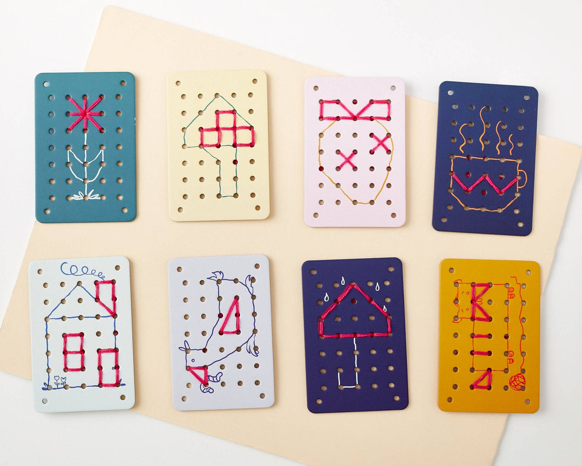 Stitch & Play Needlecraft Cards for Kids-Stitched Modern