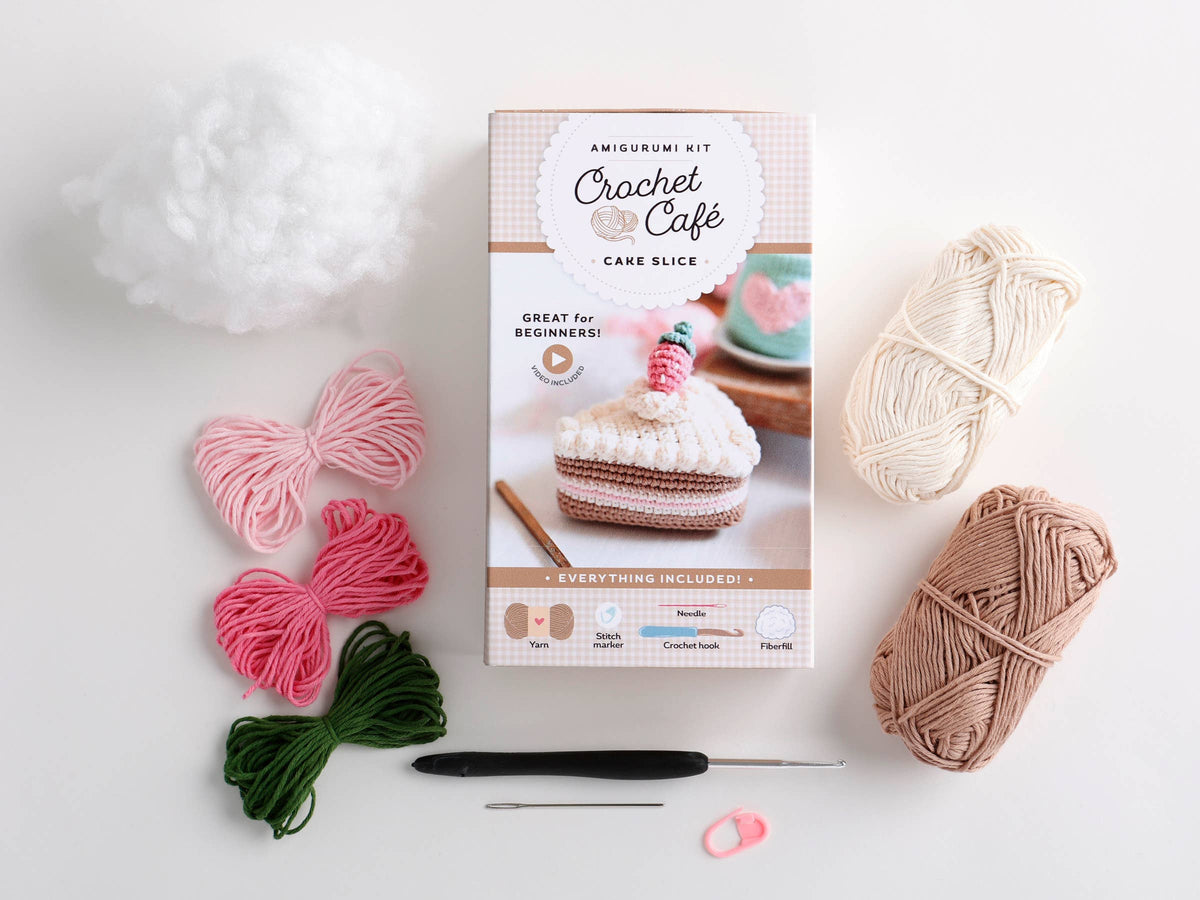 Crochet Café Amigurumi Kit - Cake Slice