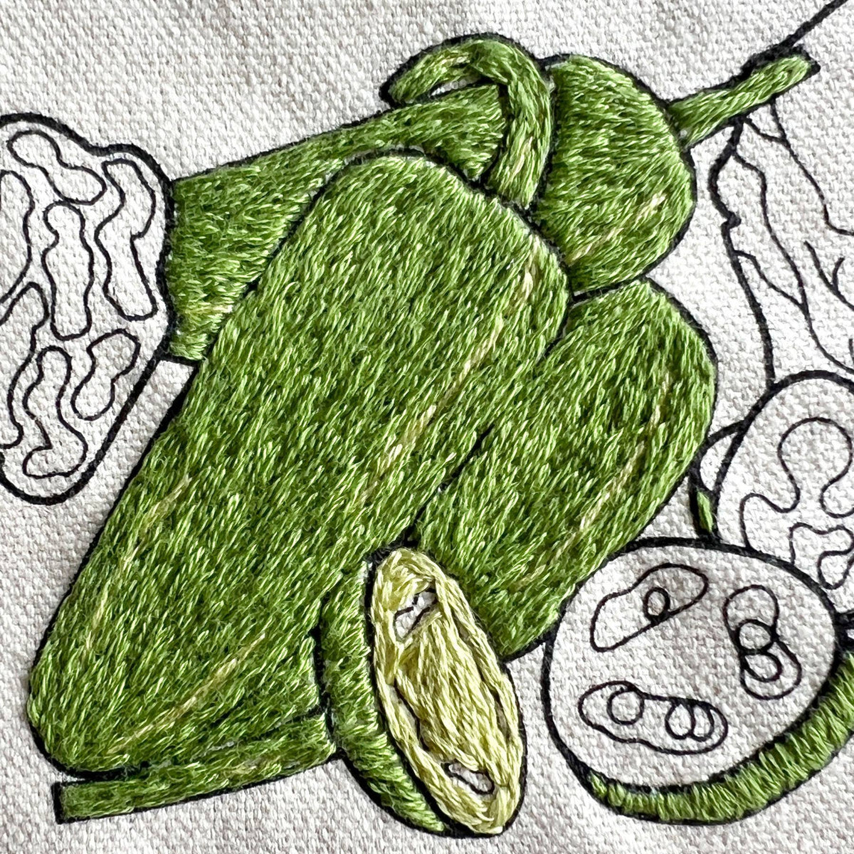 Tote Bag Hand Embroidery Kit - Meet Me at the Market