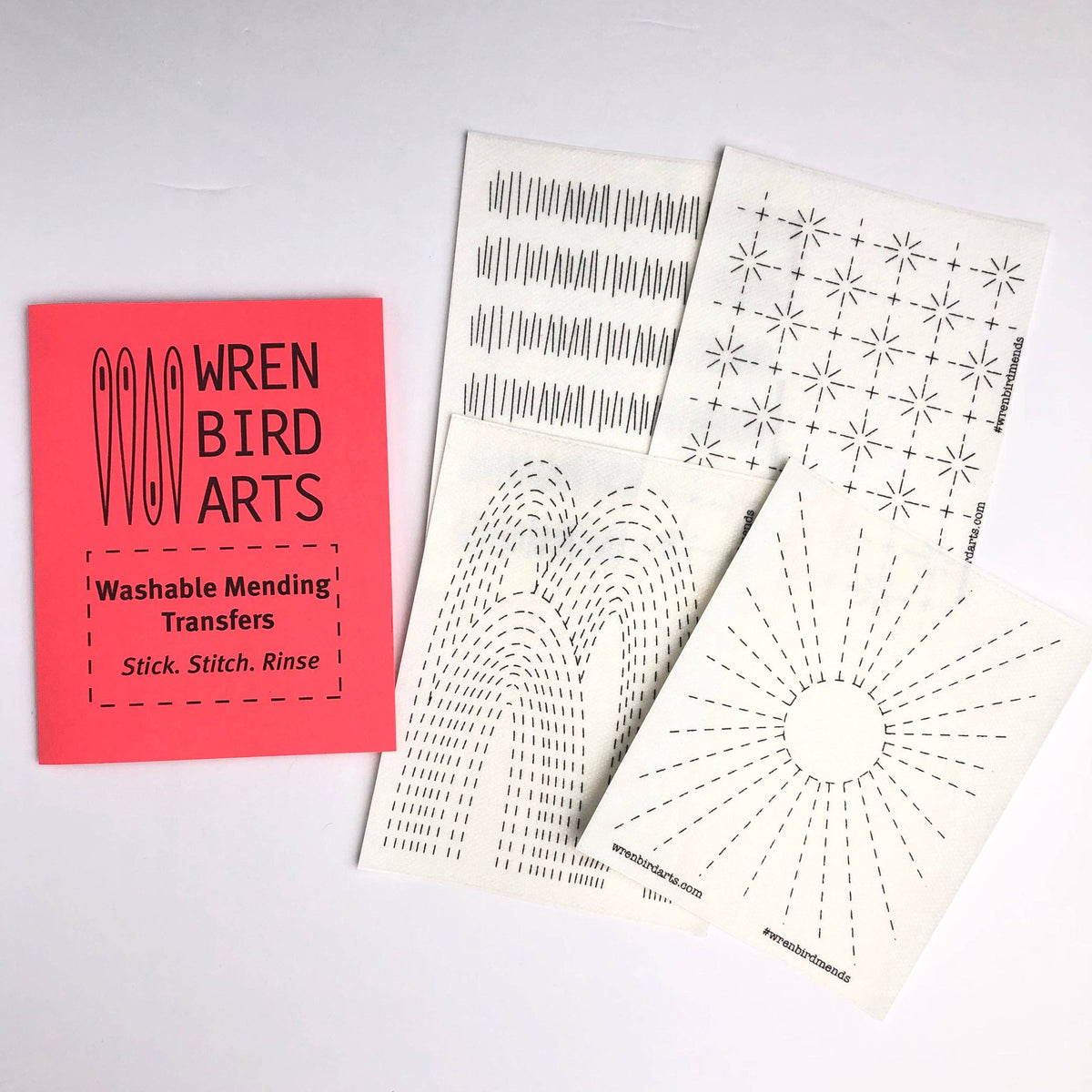 Stick & Stitch Mending Patch - Red (Set #2)-Stitched Modern