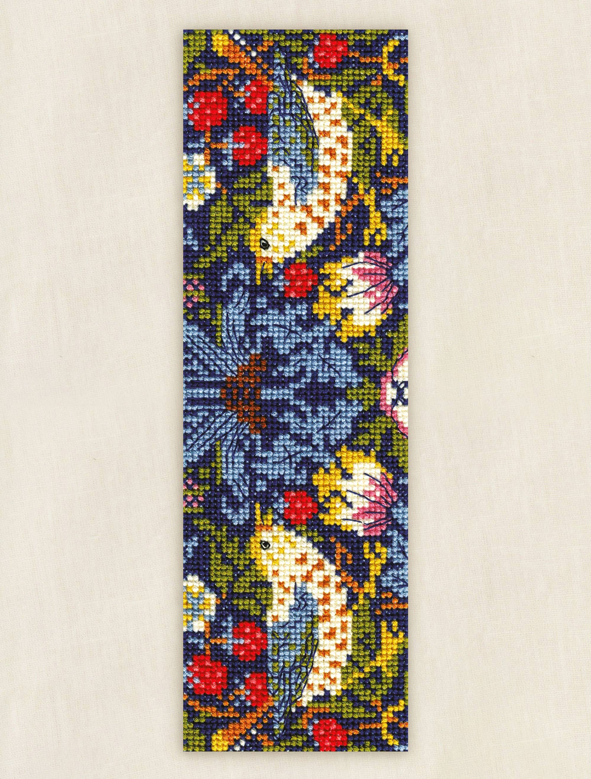 William Morris Strawberry Thief Cross Stitch Bookmark Kit