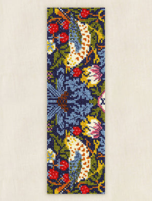 William Morris Strawberry Thief Cross Stitch Bookmark Kit
