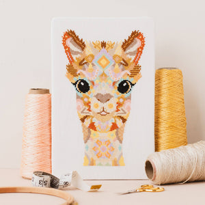 Mandala Alpaca Cross Stitch Kit