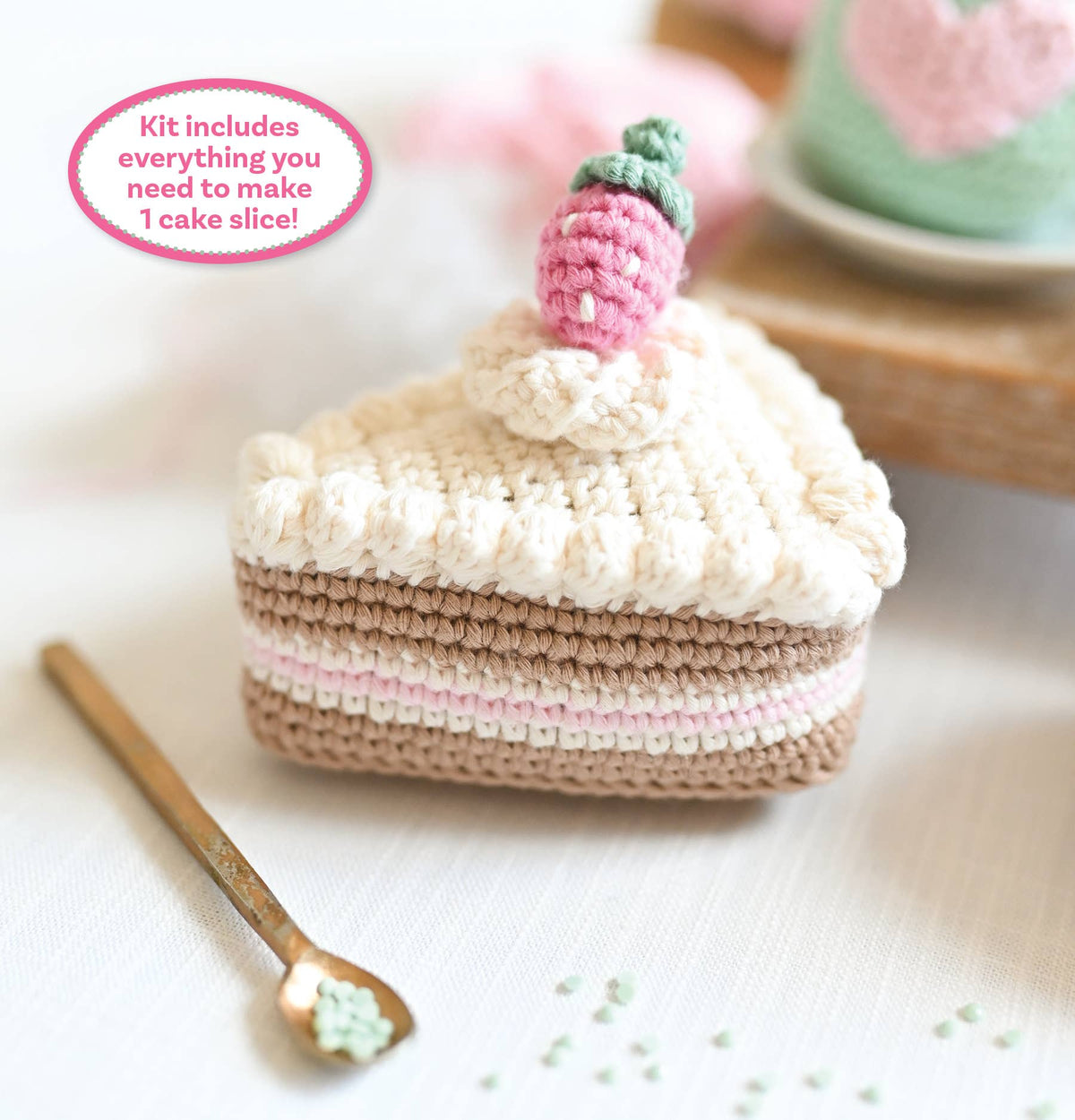 Crochet Café Amigurumi Kit - Cake Slice