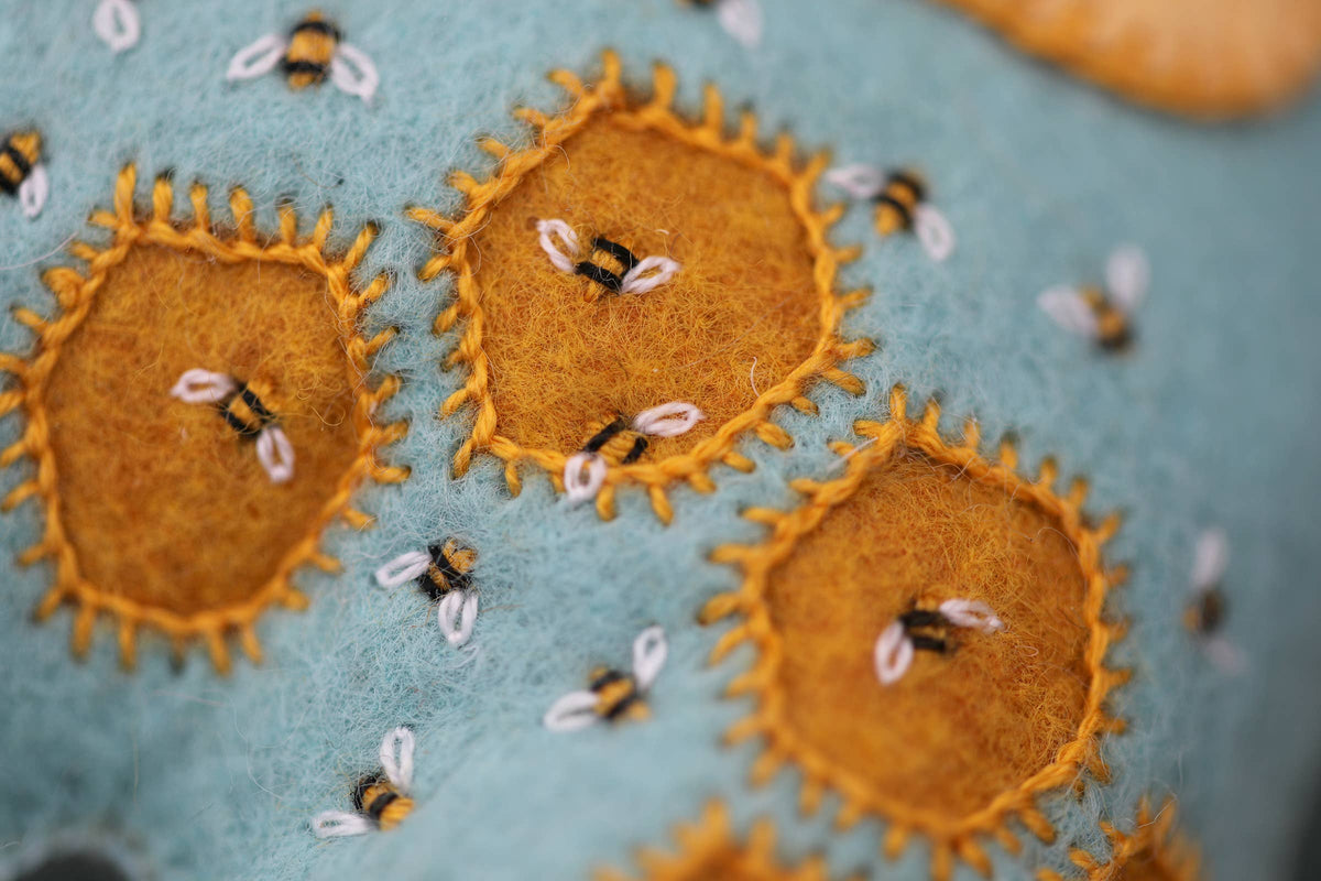 Hand Embroidered Felt Doll Kit - Honeybear