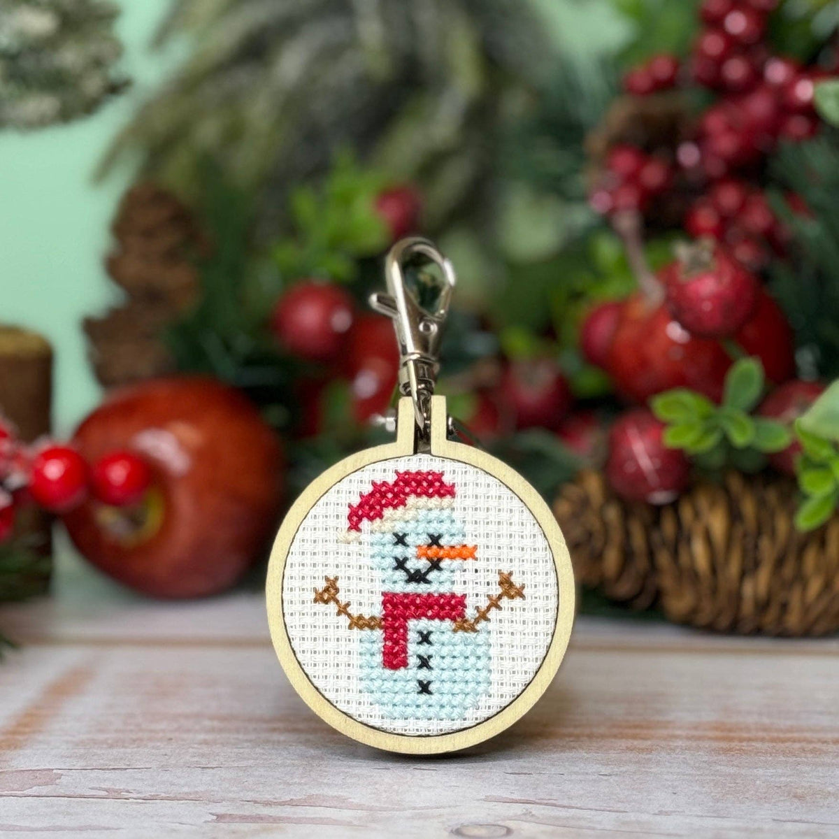Mini Matchbox Cross Stitch Kit - Snowman