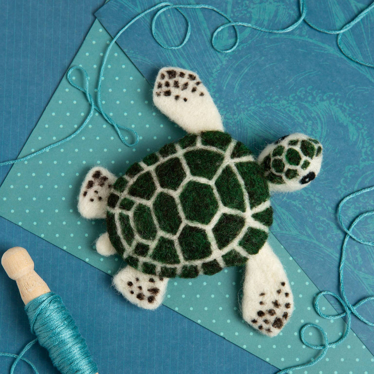Baby Sea Turtle Mini Needle Felting Kit