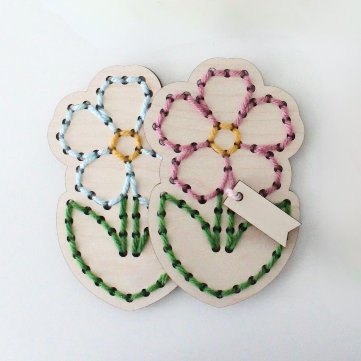 Wood Flowers Embroidery Kit for Kids