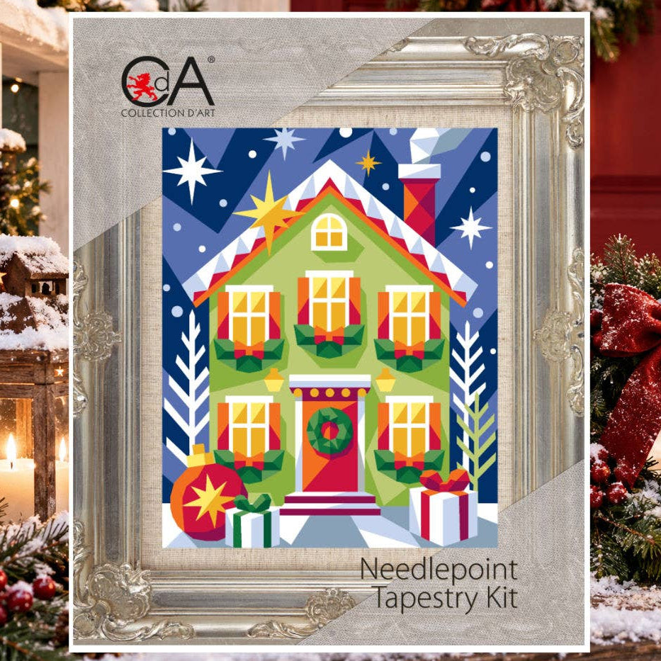 Christmas House Needlepoint Kit