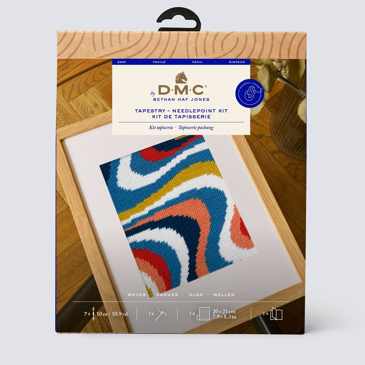 Wave Needlepoint Tapestry Kit-Stitched Modern