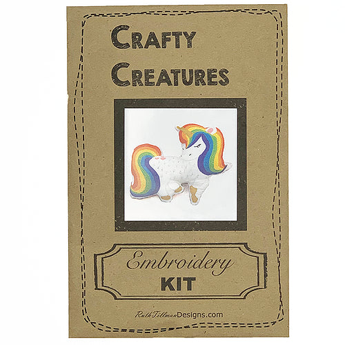 Unicorn Stuffie Hand Embroidery Kit-Stitched Modern