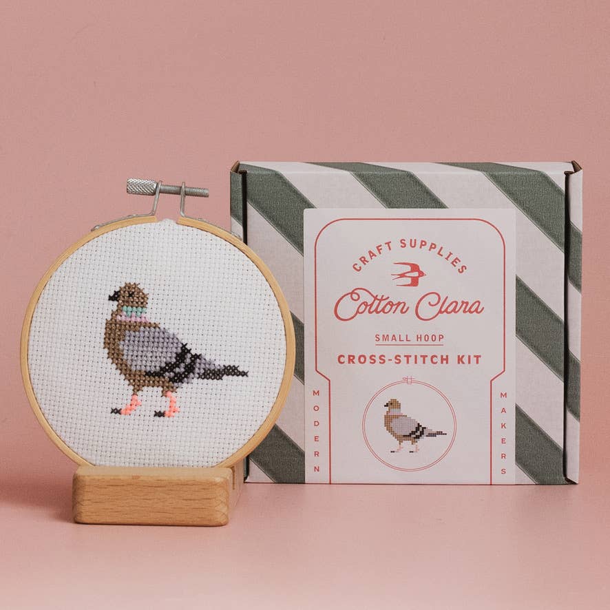 Pigeon Cross Stitch Kit-Stitched Modern