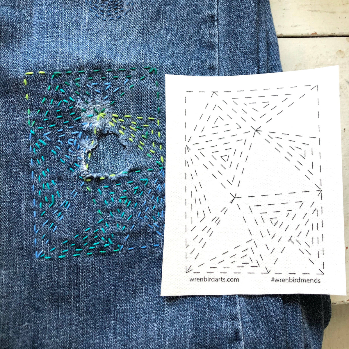 Stick & Stitch Mending Patch - Green (Set #4)-Stitched Modern