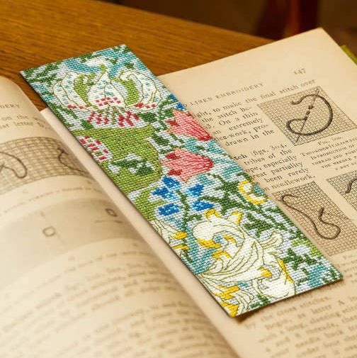 John Henry Dearle Golden Lily Cross Stitch Bookmark Kit