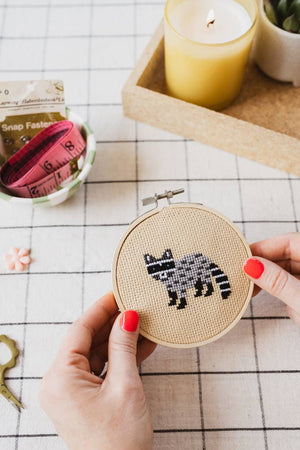 Raccoon Cross Stitch Kit