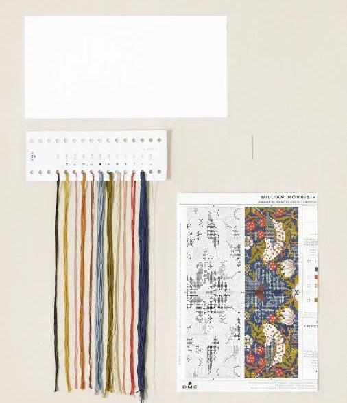William Morris Strawberry Thief Cross Stitch Bookmark Kit
