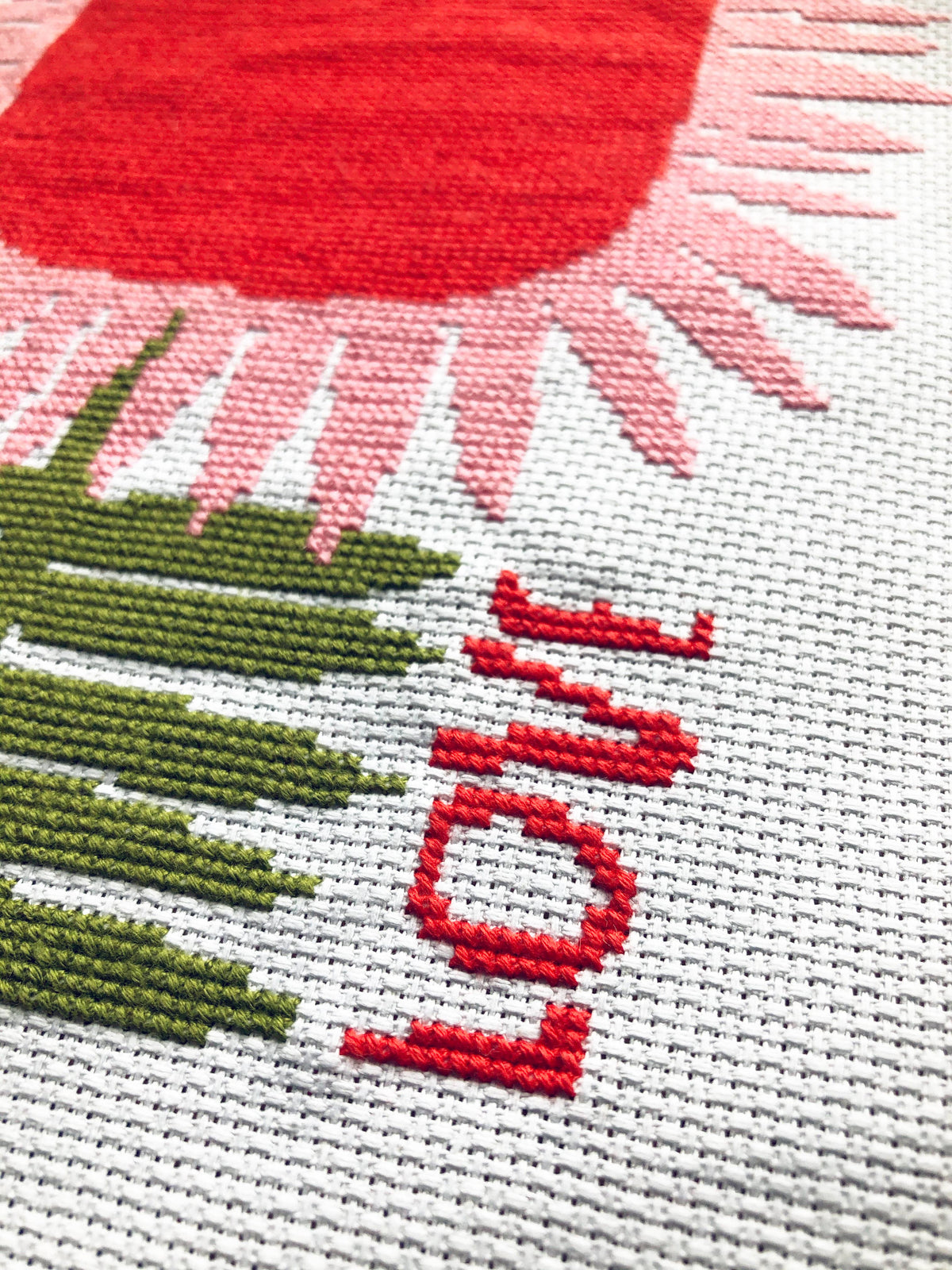 Lisa Congdon LOVE Cross Stitch Kit-Stitched Modern