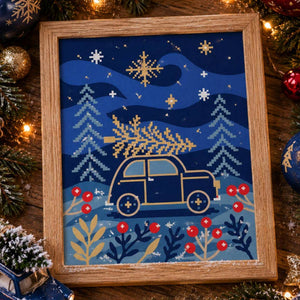 Christmas Tree Car Needlepoint Kit